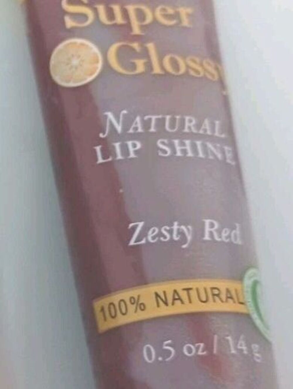 Burt's Bees 100% Natural Moisturizing Lip Shine ZESTY RED 0.5 oz 14 grams
